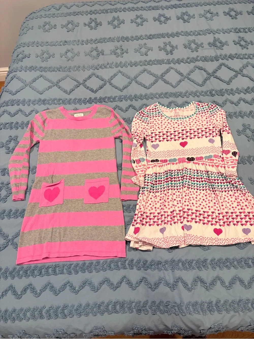 The Children’s Place Girls Dress Bundle Size 5/6 Pink Hearts 2-Piece